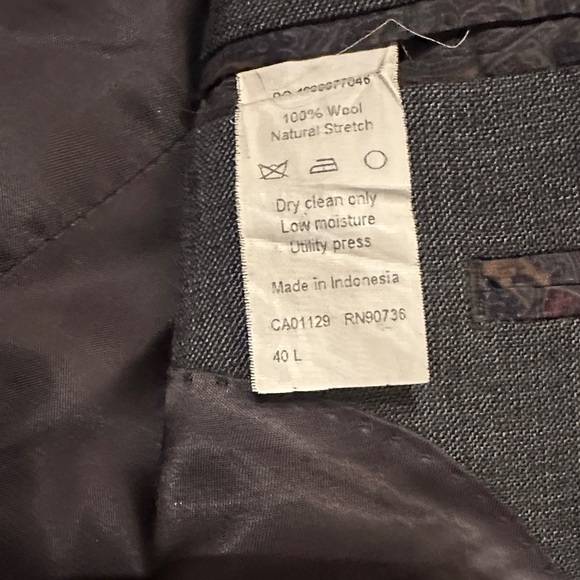 Lauren Ralph Lauren Mens Two-Button Wool Sport Coat Blazer Gray Size 40L - Picture 8 of 9